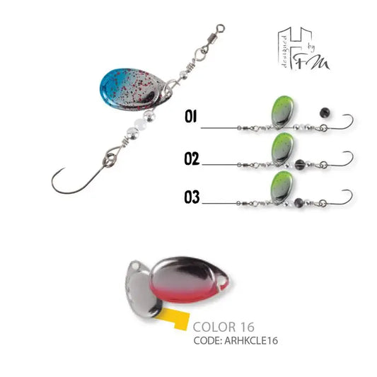 Rotativa Herakles Clever Spin 1.5gr Culoare 16 Silver Red
