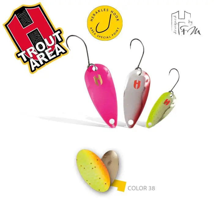 Oscilanta Herakles Keeper Trout 5.0gr Culoare 38 Chartreuse Orange/gold