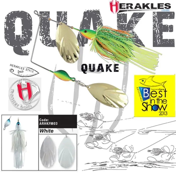 Spinnerbait Herakles Quake 1 1/2oz 42gr White
