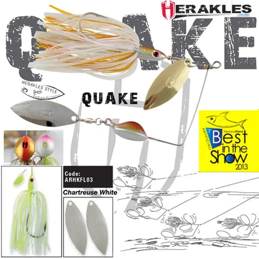 Spinnerbait Herakles Quake 5/8oz 17.5gr Chartreuse/white