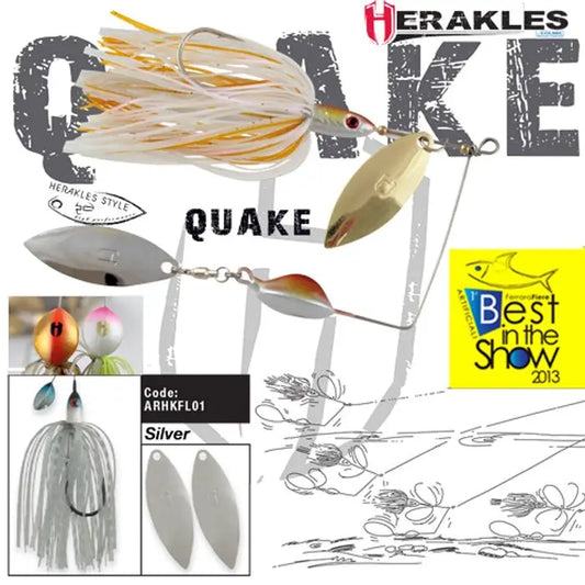 Spinnerbait Herakles Quake 5/8oz 17.5gr Silver
