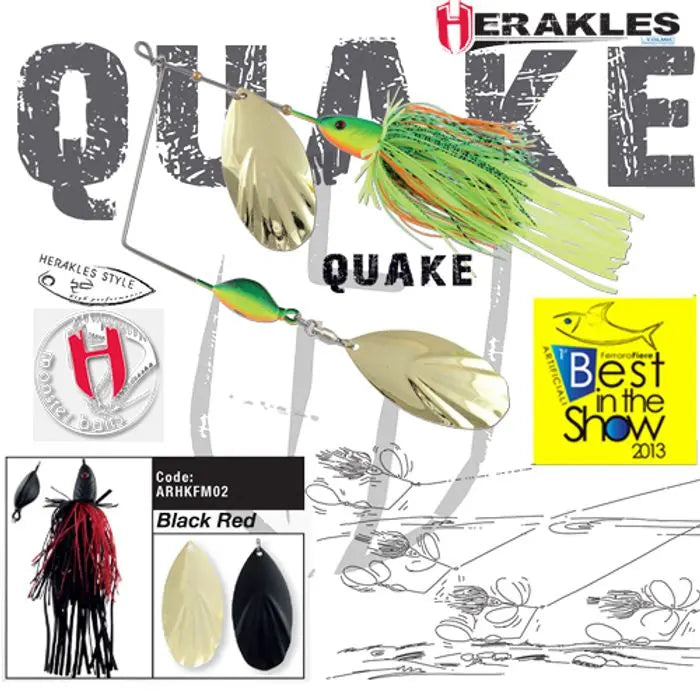 Spinnerbait Herakles Quake 1 1/2oz 42gr Black/red
