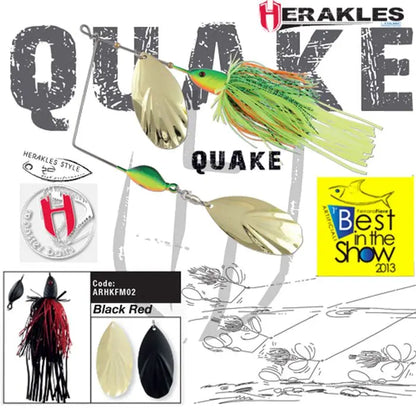 Spinnerbait Herakles Quake 1 1/2oz 42gr Black/red