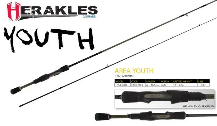 Herakles Youth Trout Area Hyjs2-600l 6 182cm 1.5-4.0gr Light