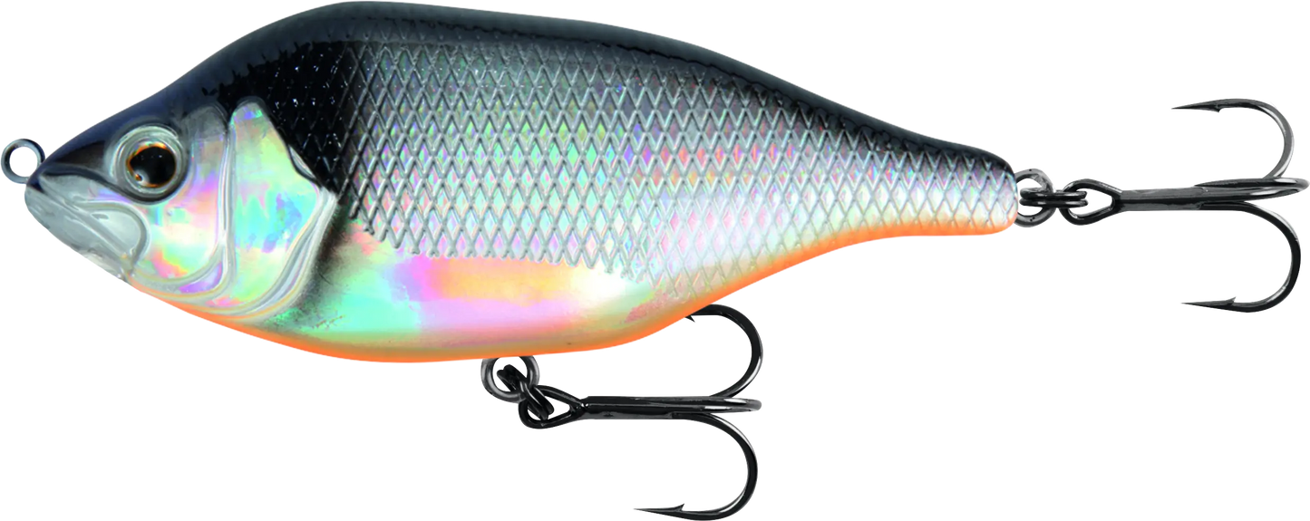 Fox Rage Hitcher Jerk &amp; Twitch 80mm lipless sinking UV Silver Baitfish 21g.