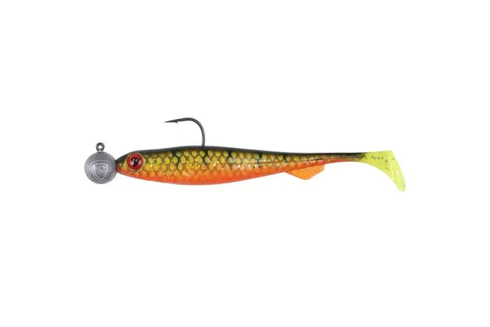 Fox Rage Bulk Loaded Slick Shad 9cm UV Natural Perch 2/0 10g 35pcs