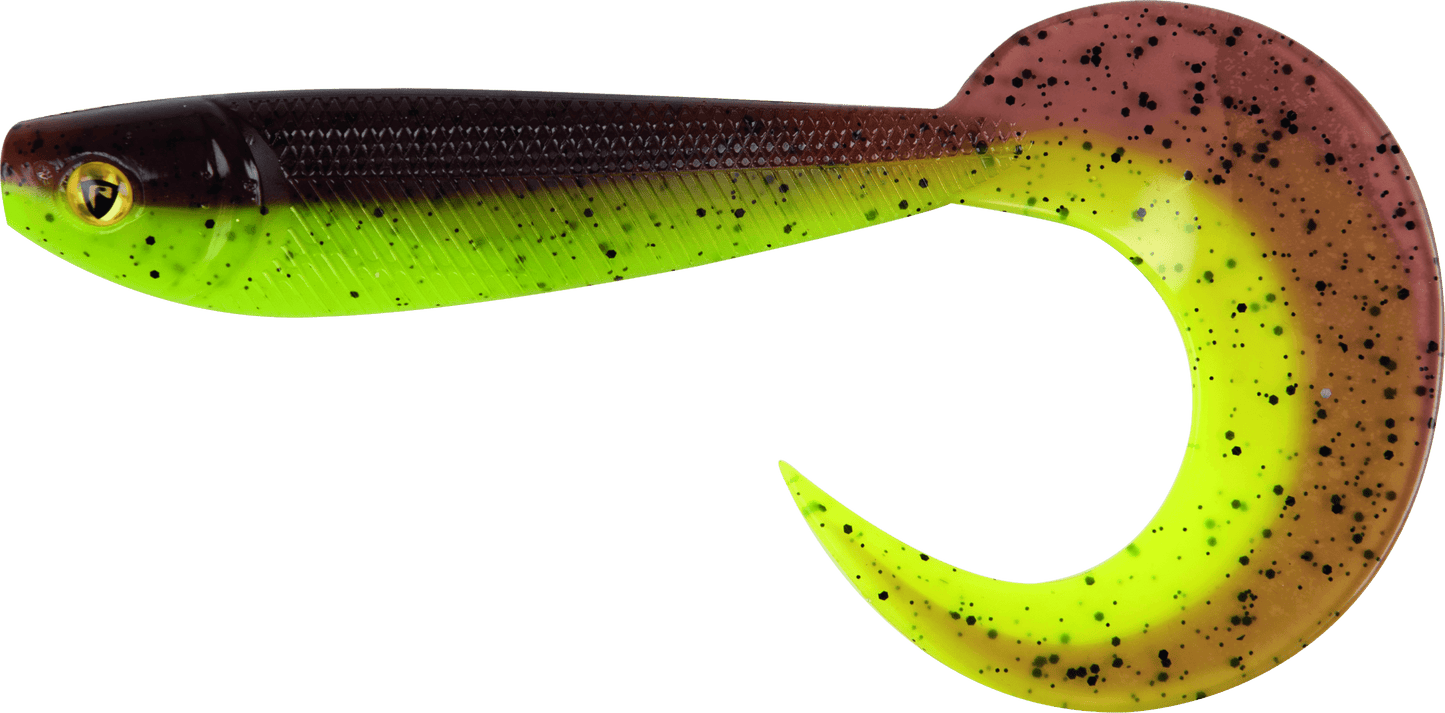 Fox Rage Pro Grub 12cm 4.75in UV Green Pumpkin 25pcs 11g.