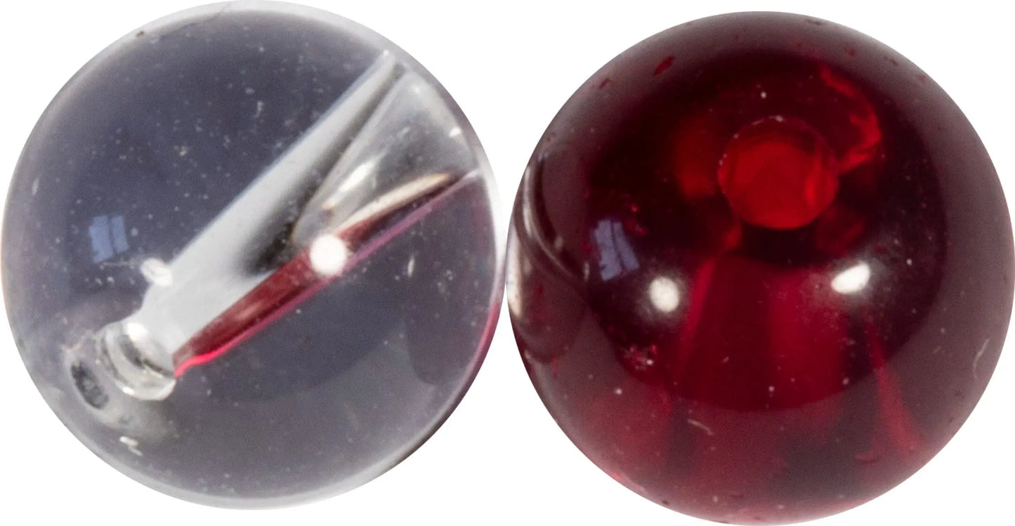 Fox Rage Strike Point Clear and Red Glass Beads 6mm 4g.