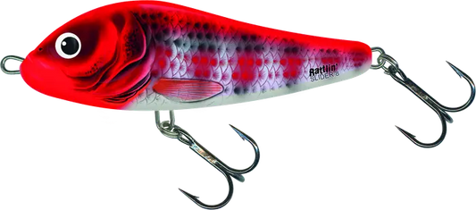 Salmo Rattlin' Slider Sinking 11cm Holo Red Head Striper 72g.