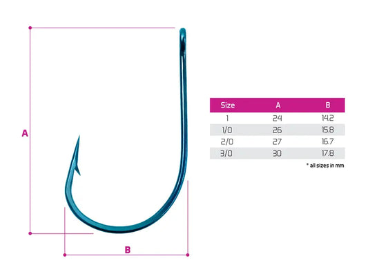 Cârlig Delphin B! NEO ZanderPoint BLU / 10buc 3/0