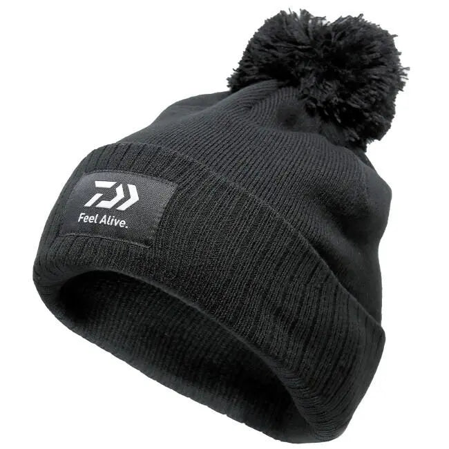 Daiwa Caciula Feel Alive Bobble Hat Black