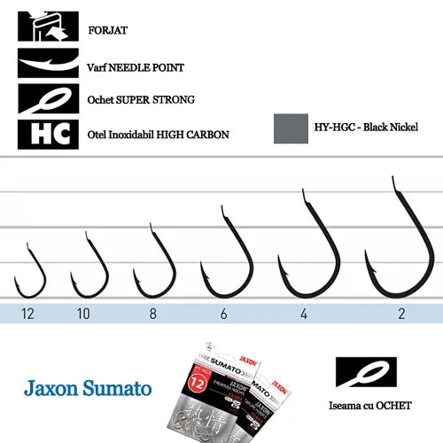 Jaxon Carlige Sumato Iseama Cu Ochet Nr 12 Negru