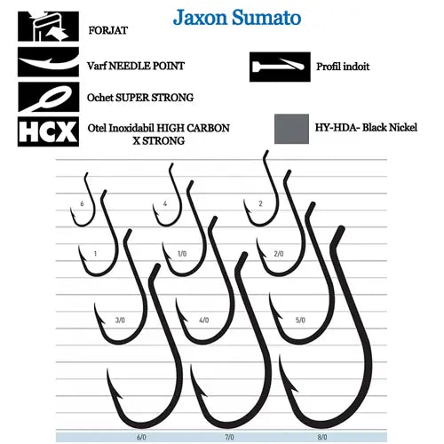 Jaxon Carlige Sumato Beak-somn Nr 6/0 Negru