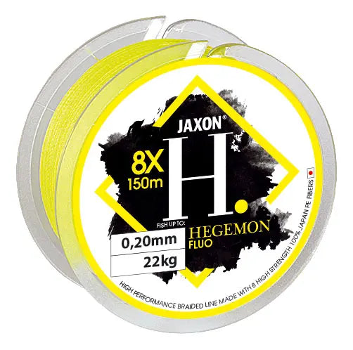 Jaxon Fir Textil Hegemon 8x Fluo 150m 0.08mm 5kg Galben Fluo