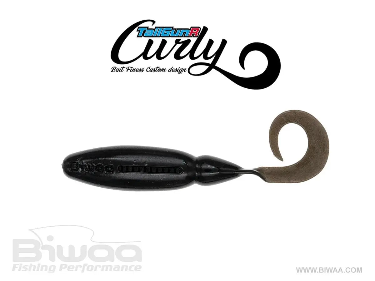 Biwaa Shad Tailgunr Curly 3.5 9cm 110 Uv Black