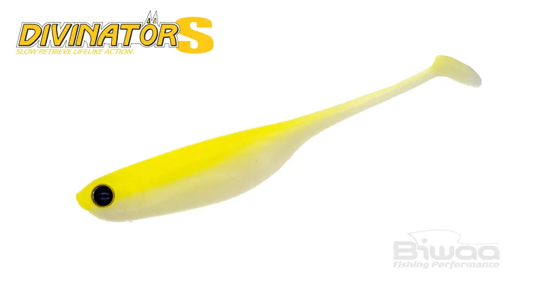 Biwaa Shad Divinator S Evo 4 10cm 332 Lemon Chart Back White