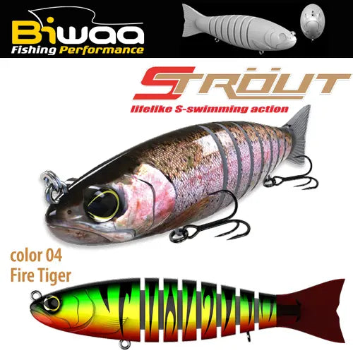 Biwaa Swimbait Strout 5.5 14cm 29gr 04 Fire Tiger