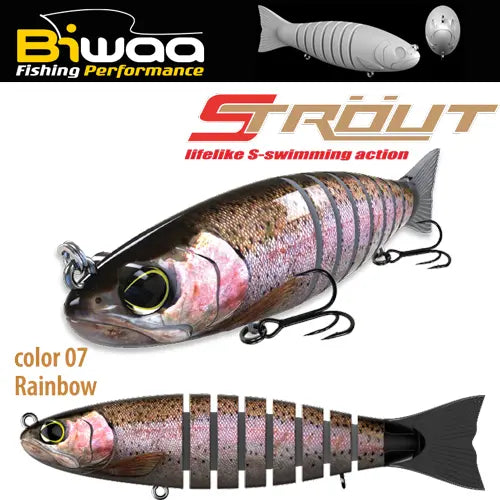 Biwaa Swimbait Strout 5.5 14cm 29gr 07 Rainbow