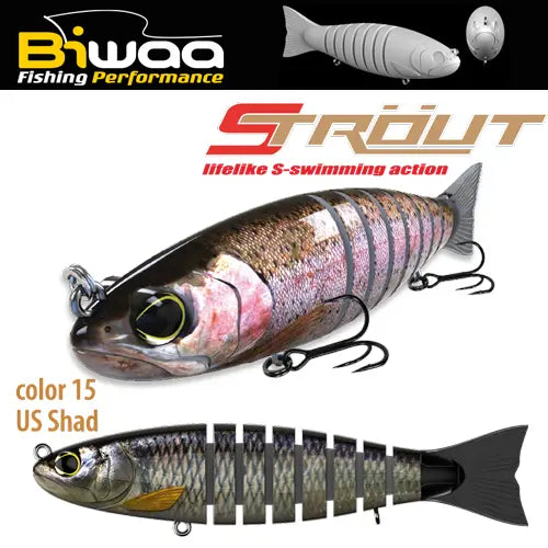 Biwaa Swimbait Strout 5.5 14cm 29gr 15 Us Shad