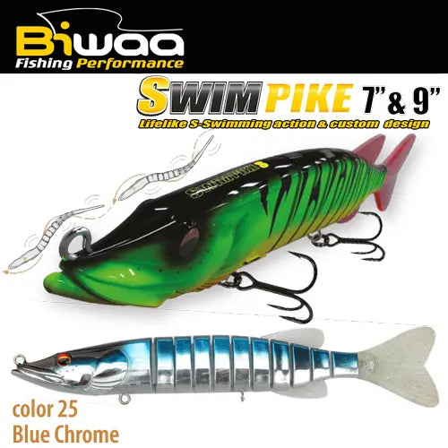 Biwaa Swimbait Swimpike Ss 9 24cm 62gr 25 Blue Chrome