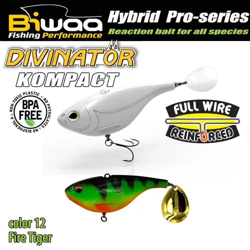 Biwaa Shad Divinator Kompact 90 9cm 55gr 12 Fire Tiger