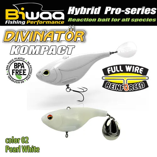 Biwaa Shad Divinator Kompact 50 5cm 20gr 02 Pearl White