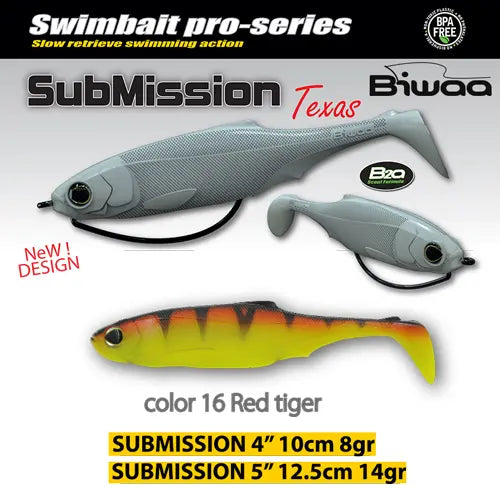 Biwaa Shad Submission 5 13cm 16 Red Tiger
