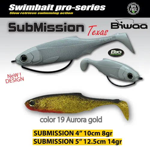 Biwaa Shad Submission 4 10cm 19 Aurora Gold