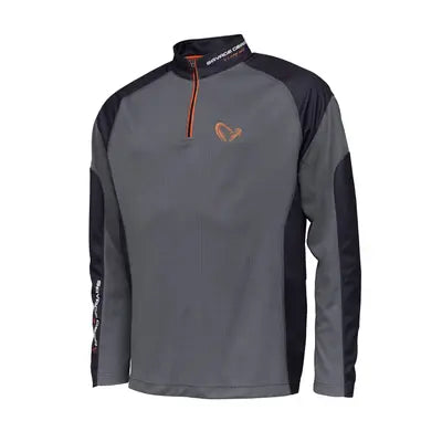 Savage Gear TOURNAMENT SHIRT 1/2 ZIP S SEDONA GREY
