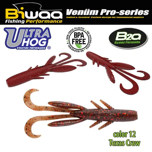 Biwaa Shad Ultra Hog 4 10cm 12 Texas Craw