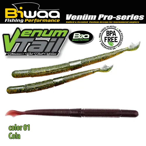 Biwaa Shad Venum Tail 4 10cm 01 Cola