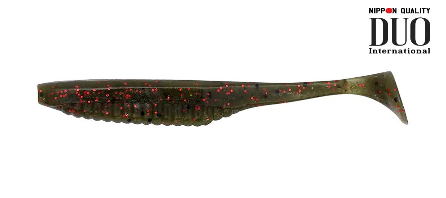 Duo Realis Versa Shad 3 7.6cm F018 Green Pumpkin Red Flake