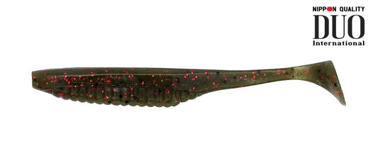 Duo Realis Versa Shad 3 7.6cm F018 Green Pumpkin Red Flake