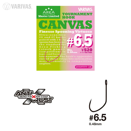 Varivas Carlige Super Trout Area Tournament Canvas Nr.6.5 Finesse Spooning Virtuoso