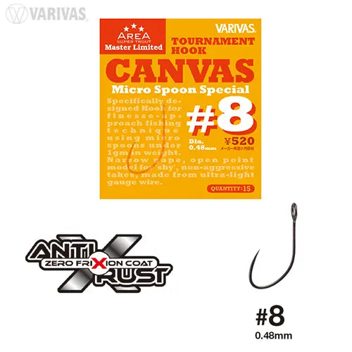 Varivas Carlige Super Trout Area Tournament Canvas Nr.8 Micro Spoon Special