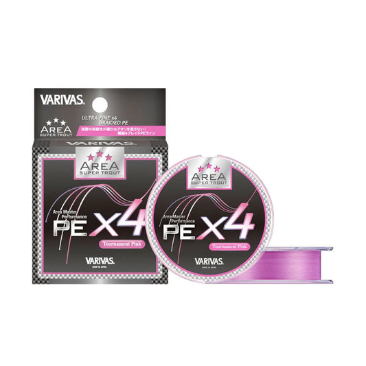 Varivas Fir Super Trout Area Pe X4 Tournament Pink #0.2 75m 6lb