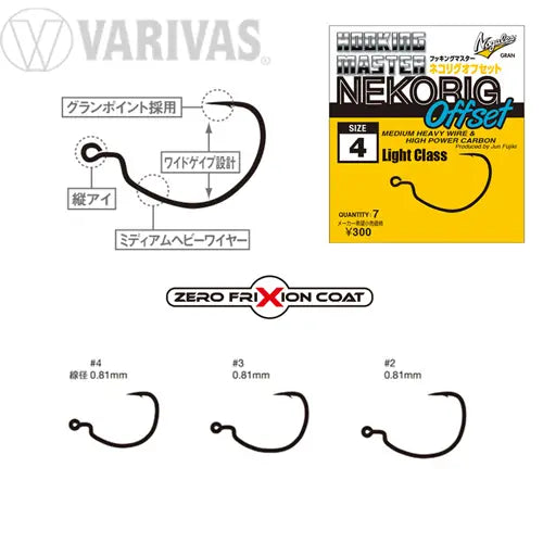 Varivas Carlige Offset Nogales Nekoring Light Nr.2