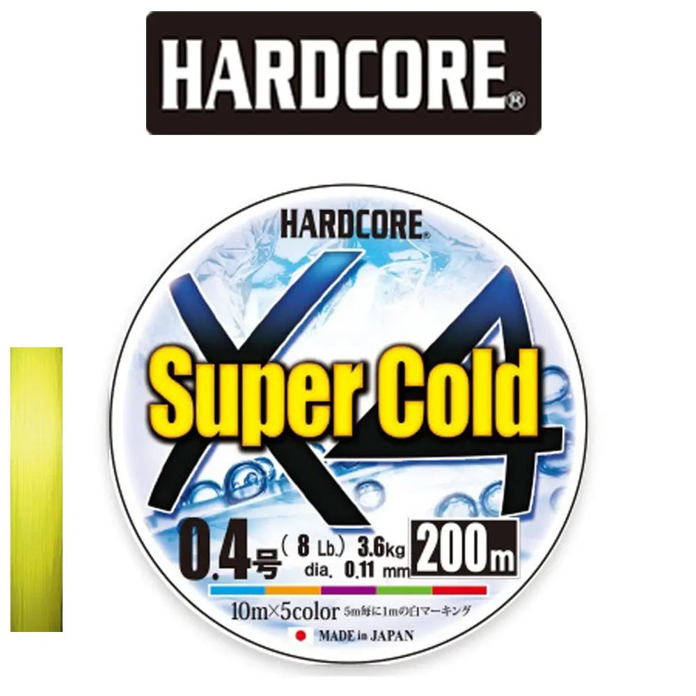 HARDCORE SUPER COLD X4 150m Hi-Vis Yellow : Grosime - 0.17mm