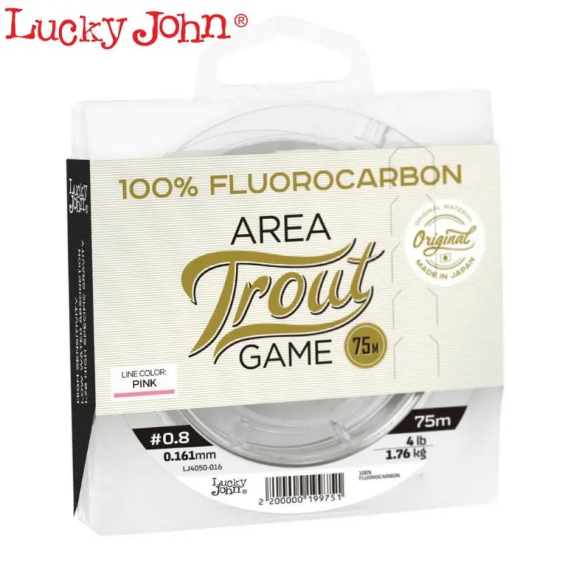 Fir Fluorocarbon Lucky John TROUT AREA GAME Pink 75m : Grosime - 0.20mm - 2.8kg