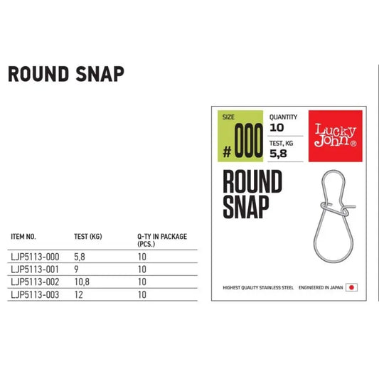 Agrafa Lucky John Round Snap : Marime - 000
