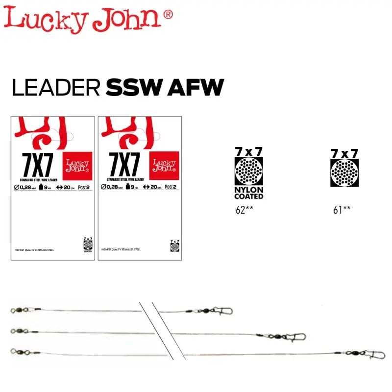 Lucky John Strune SSW AFW (2buc/plic) : Optiuni - 30cm/0,28mm/9kg