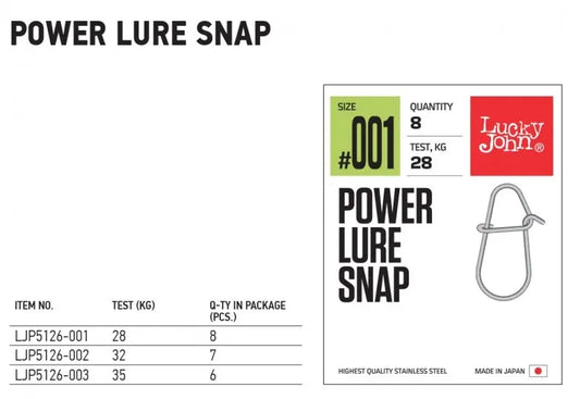 Agrafa Lucky John Power Lure Snap : Greutate - 32kg