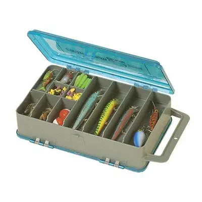 Plano 321508 Dbl Side Orgr Mtlgry/Blu Lid Dura