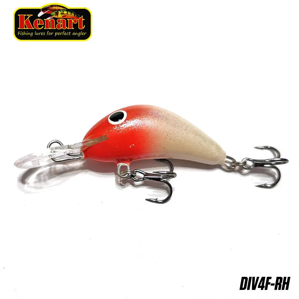 Vobler Diver Floating 4cm/3g Kenart : Culoare - Red Head