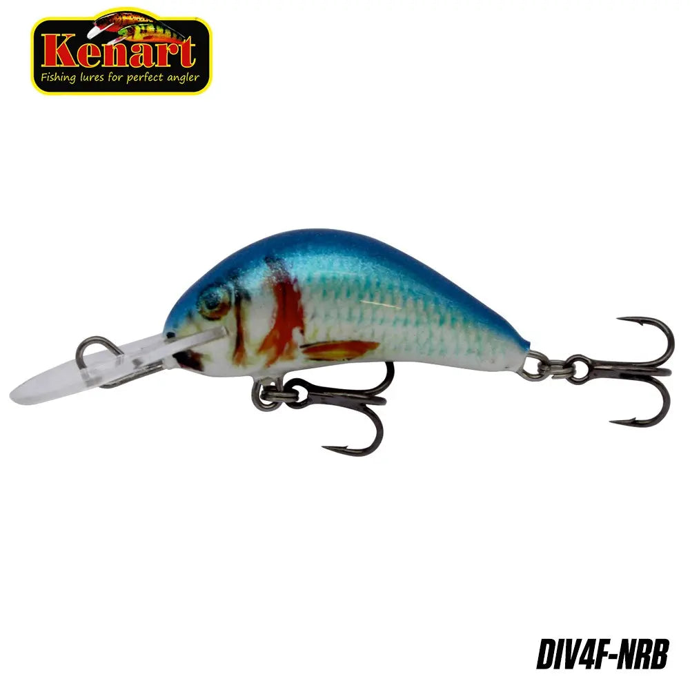 Vobler Diver Floating 4cm/3g Kenart : Culoare - Natural Roach Blue