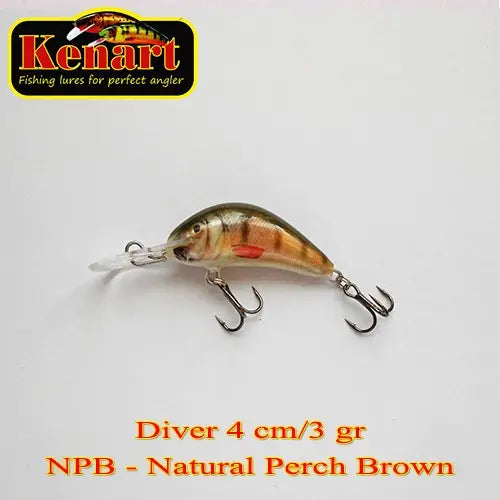 Vobler Diver Floating 4cm/3g Kenart : Culoare - BT - Blue Chrome