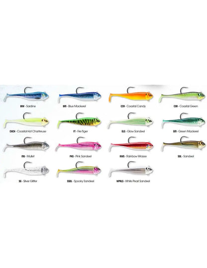 Storm 360gt Costal Biscay Coast Minnow Weighted Swimbait Hook (2 naluci armate) - Mu