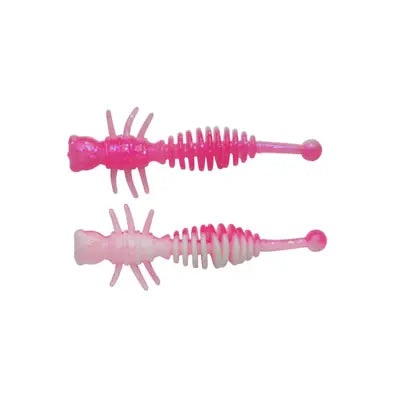 Shad Berkley Pwrbt Pwr Larvae 55mm Pink/White
