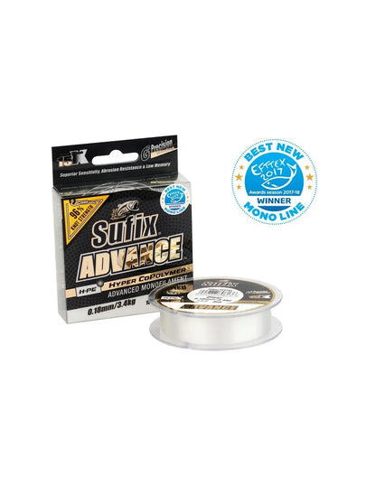 Sufix Advance 150m 0.25mm/6.1kg 2/13lb/clear