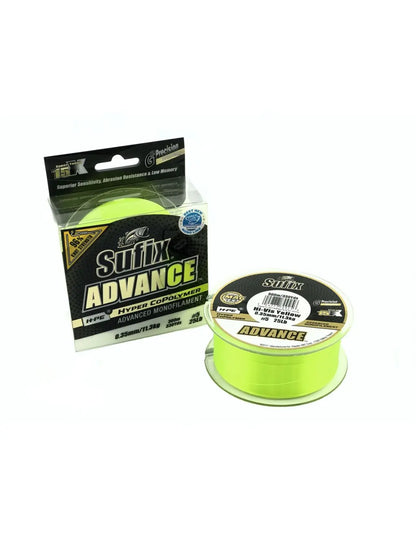 Sufix Advance 300m Winding 0.18mm 3.4kg 1.2 8lb Hi Vis Yellow